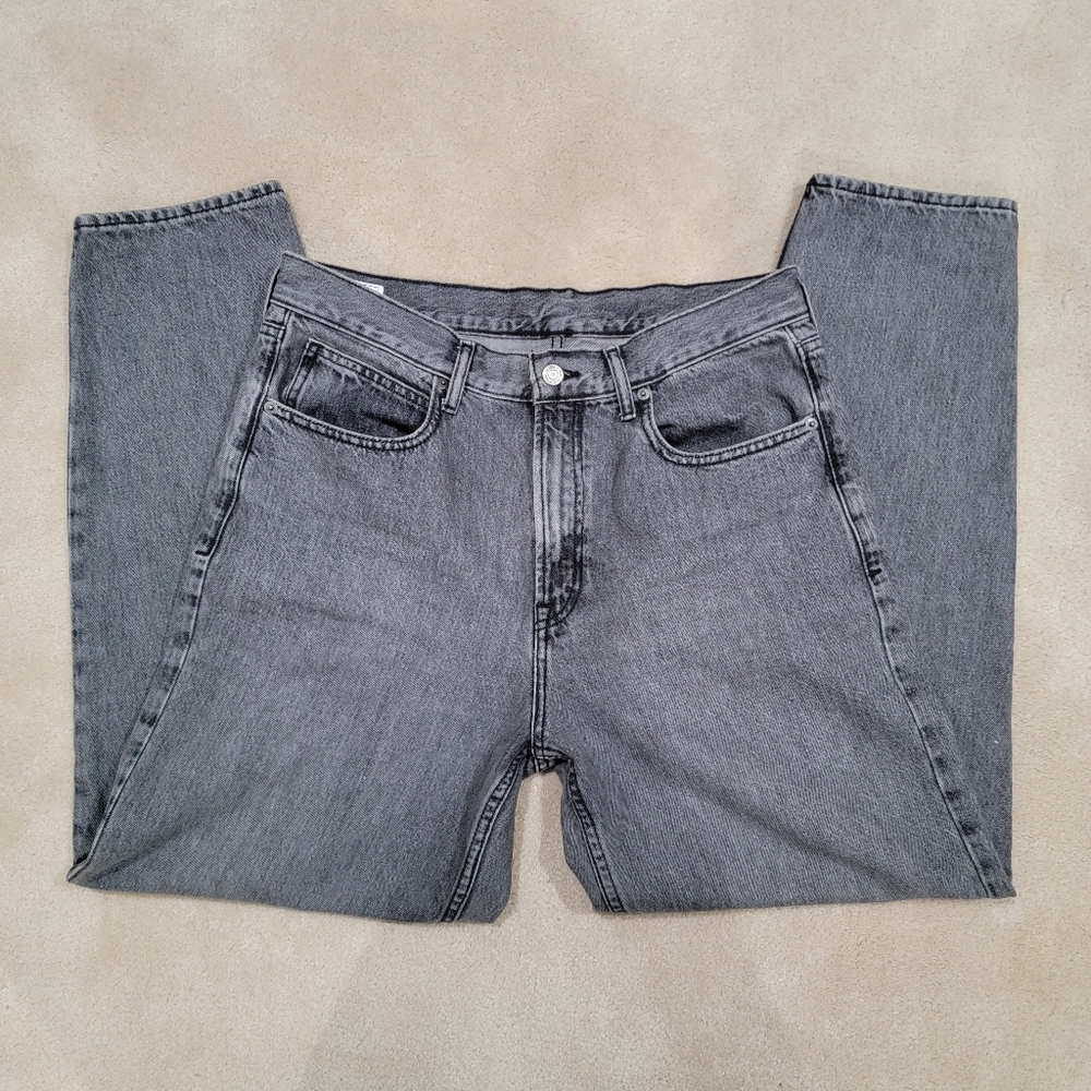 Jeans GAP Size 30/ 10T tall Barrel High Rise women's gray denim